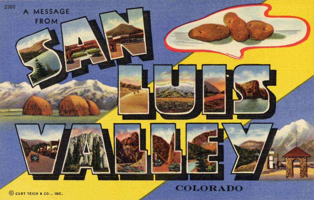 Detail of Greeting Card from San Luis Valley by Anonymous