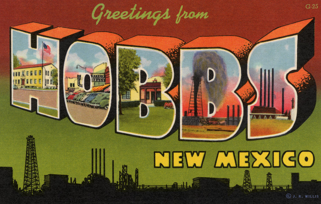 Detail of Greeting Card from Hobbs, New Mexico by Corbis
