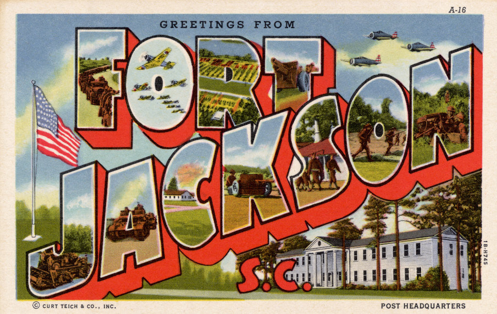 Detail of Greeting Card from Fort Jackson by Anonymous