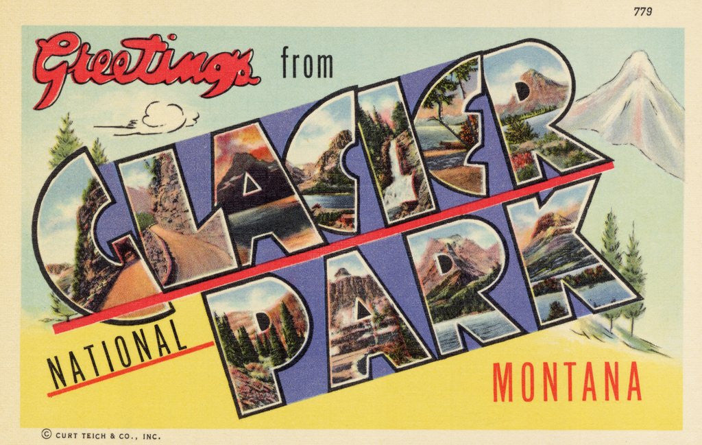 Detail of Greeting Card from Glacier National Park by Anonymous