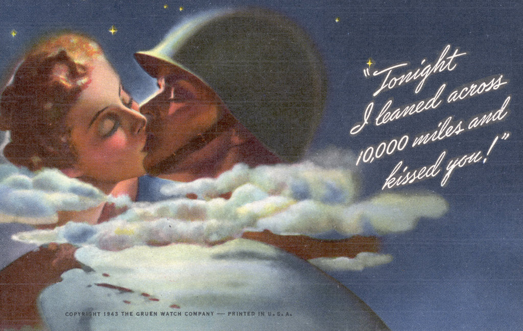 Detail of Tonight I Leaned Across 10,000 Miles and Kissed You by Anonymous