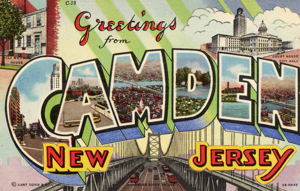 Detail of Greeting Card from Camden, New Jersey by Anonymous
