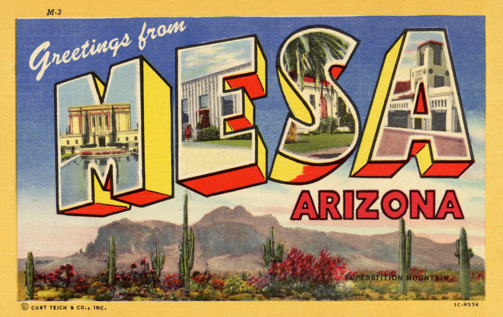 Detail of Greeting Card from Mesa, Arizona by Anonymous