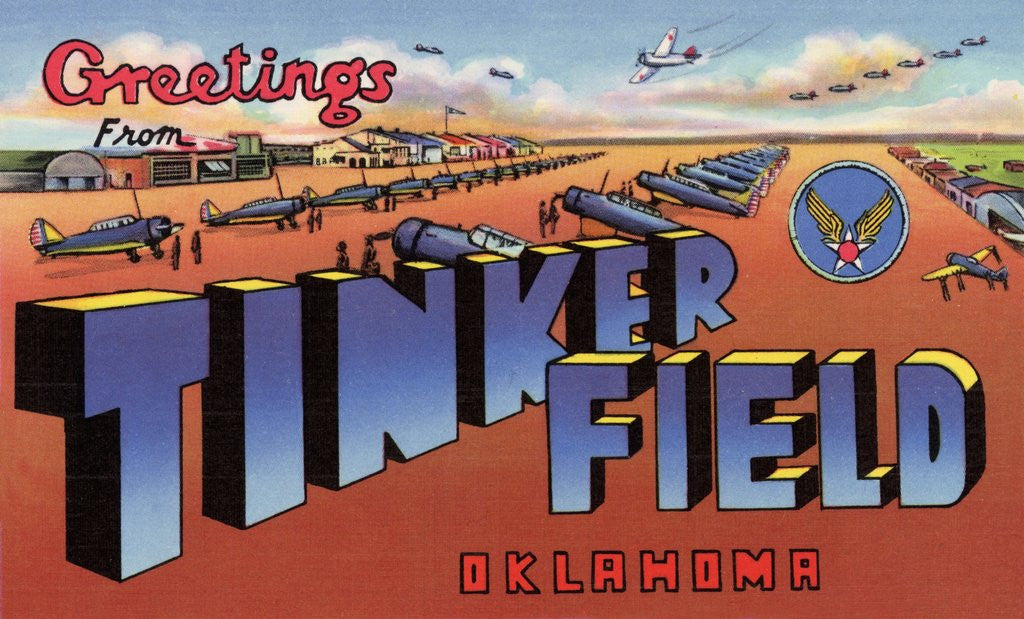 Detail of Greeting Card from Tinker Field, Oklahoma by Corbis