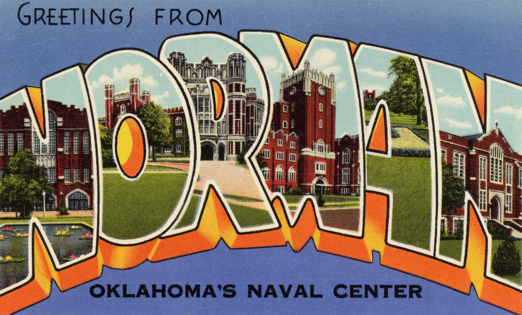 Detail of Greeting Card from Norman, Oklahoma by Anonymous