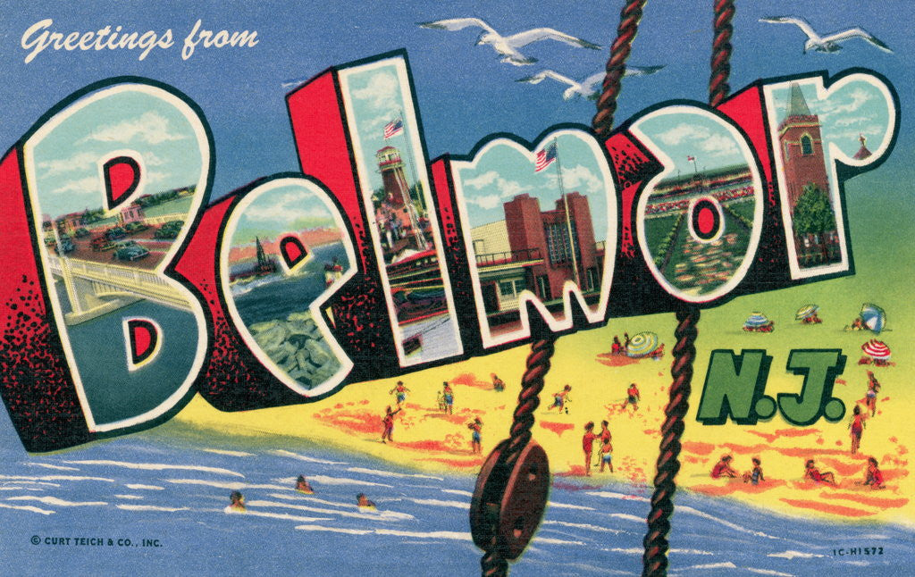 Detail of Greeting Card from Belmar, New Jersey by Anonymous
