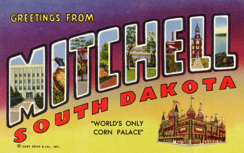Detail of Greeting Card from Mitchell, South Dakota by Anonymous