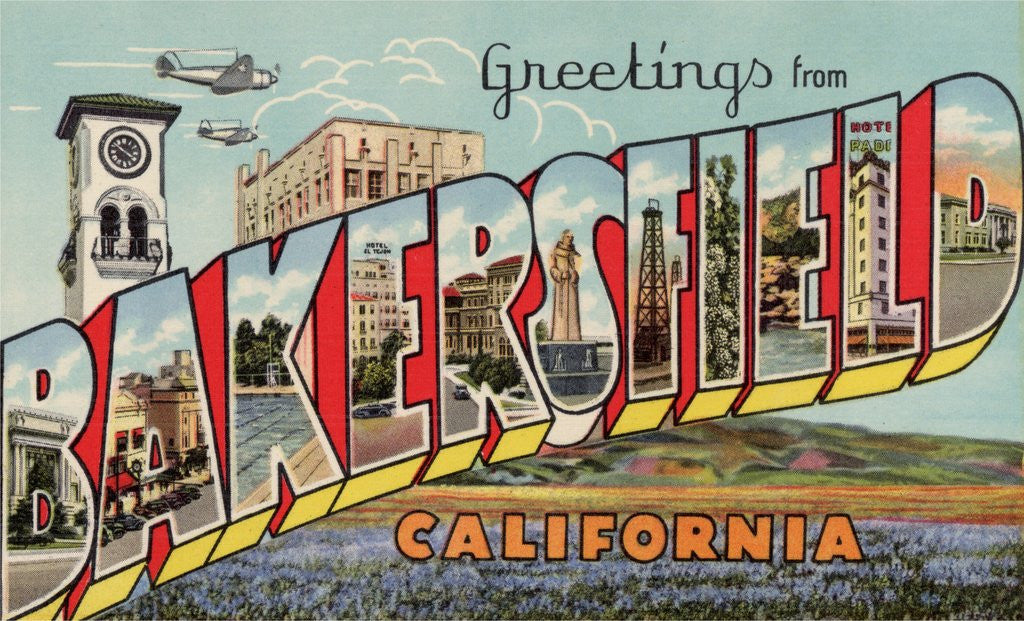 Detail of Greeting Card from Bakersfield, California by Anonymous
