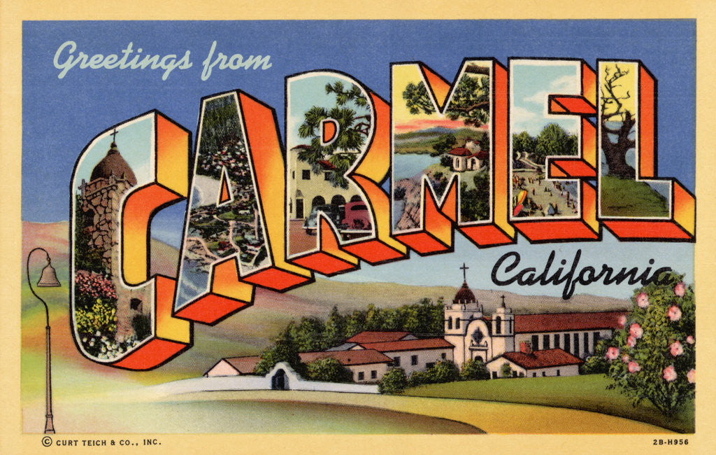 Detail of Greeting Card from Carmel, California by Corbis