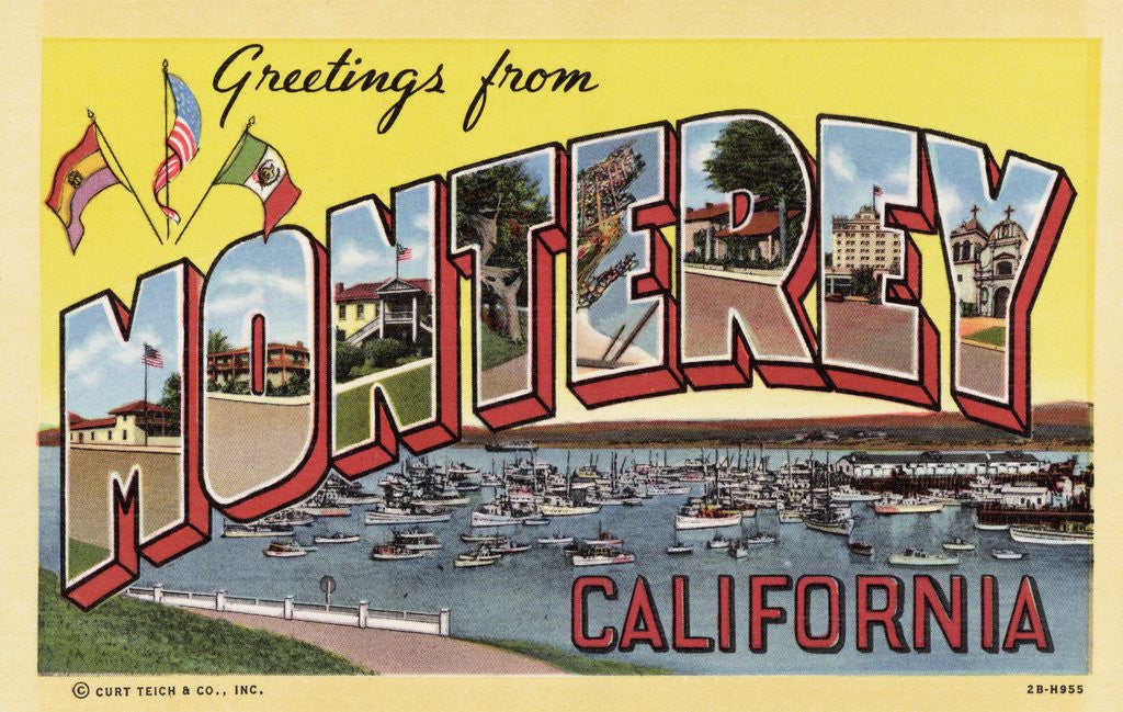 Detail of Greeting Card from Monterey, California by Anonymous