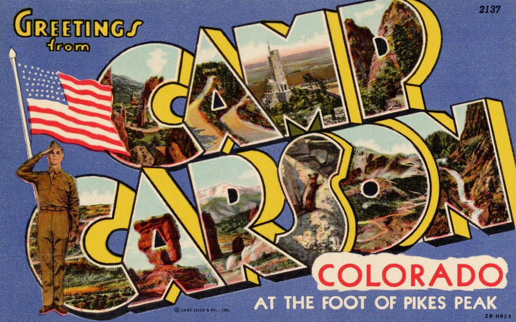 Detail of Greeting Card from Camp Carson by Corbis