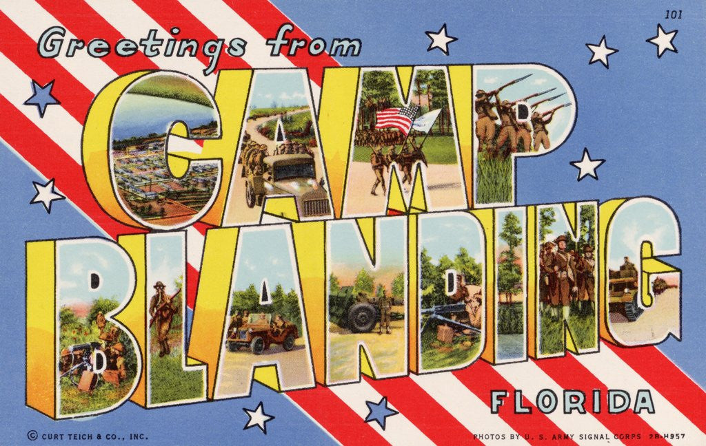 Detail of Greeting Card from Camp Blanding by Anonymous
