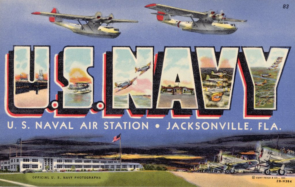 Detail of Greeting Card from Naval Air Station by Anonymous