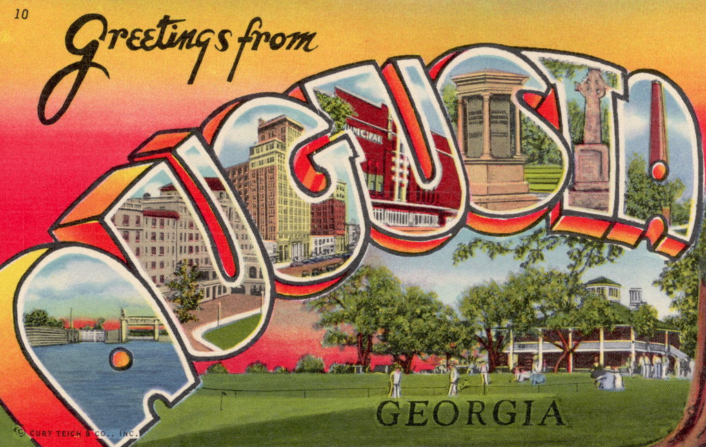 Detail of Greeting Card from Augusta, Georgia by Anonymous