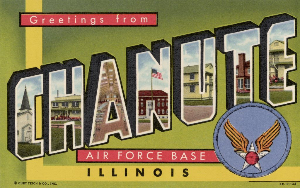 Detail of Greeting Card from Chanute, Illinois by Anonymous