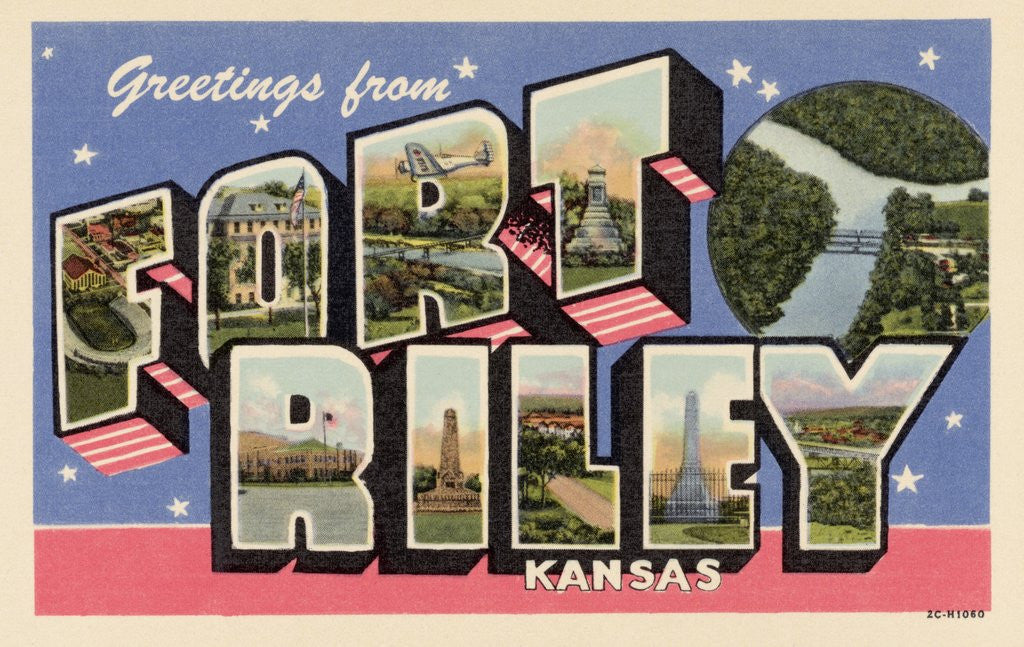 Detail of Greeting Card from Fort Riley by Anonymous
