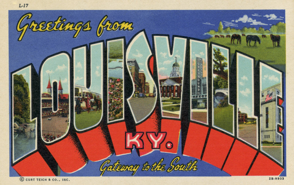 Detail of Greeting Card from Louisville, Kentucky by Anonymous