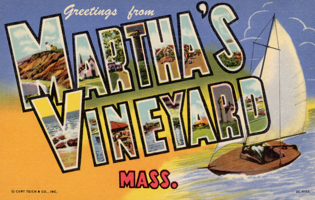 Detail of Greeting Card from Martha's Vineyard, Massachusetts by Anonymous