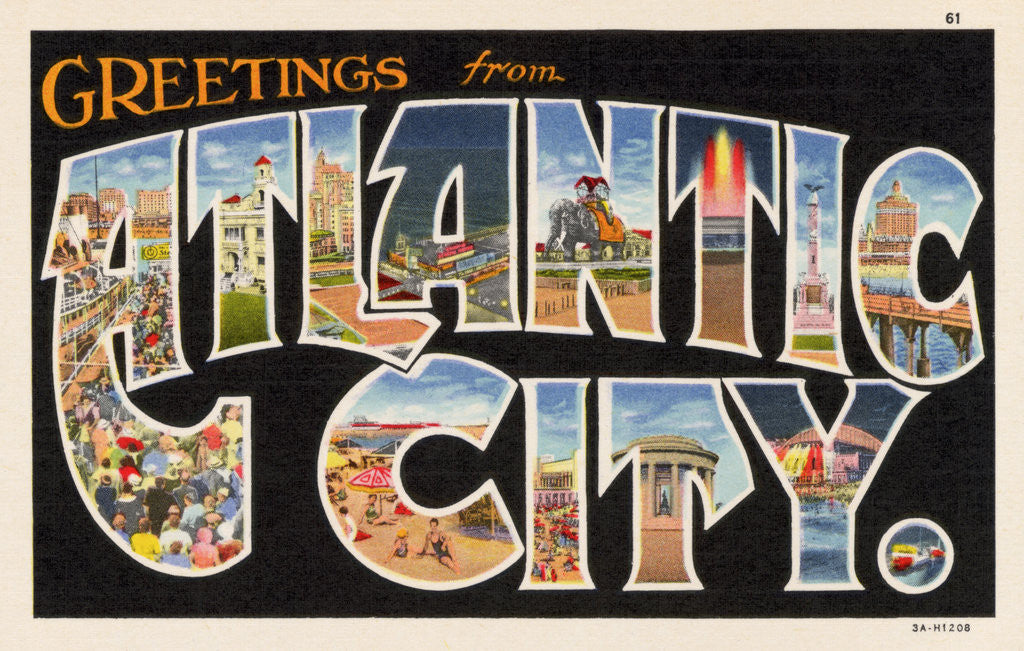 Detail of Greeting Card from Atlantic City, New Jersey by Anonymous
