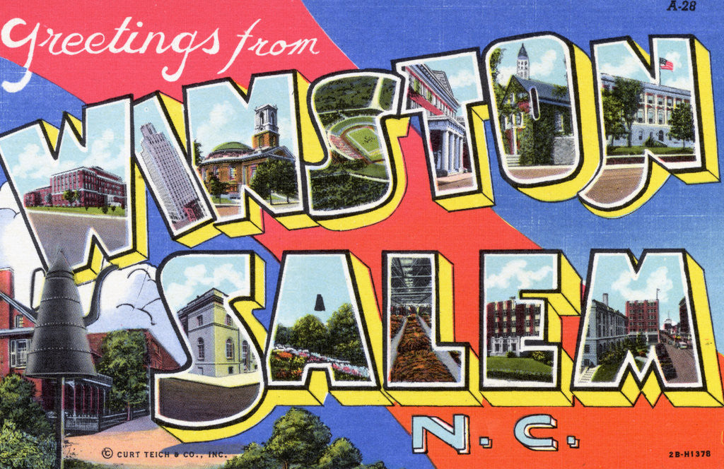 Detail of Greeting Card from Winston-Salem, North Carolina by Anonymous