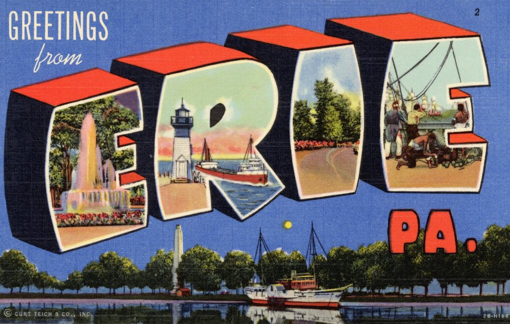 Detail of Greeting Card from Erie, Pennsylvania by Anonymous