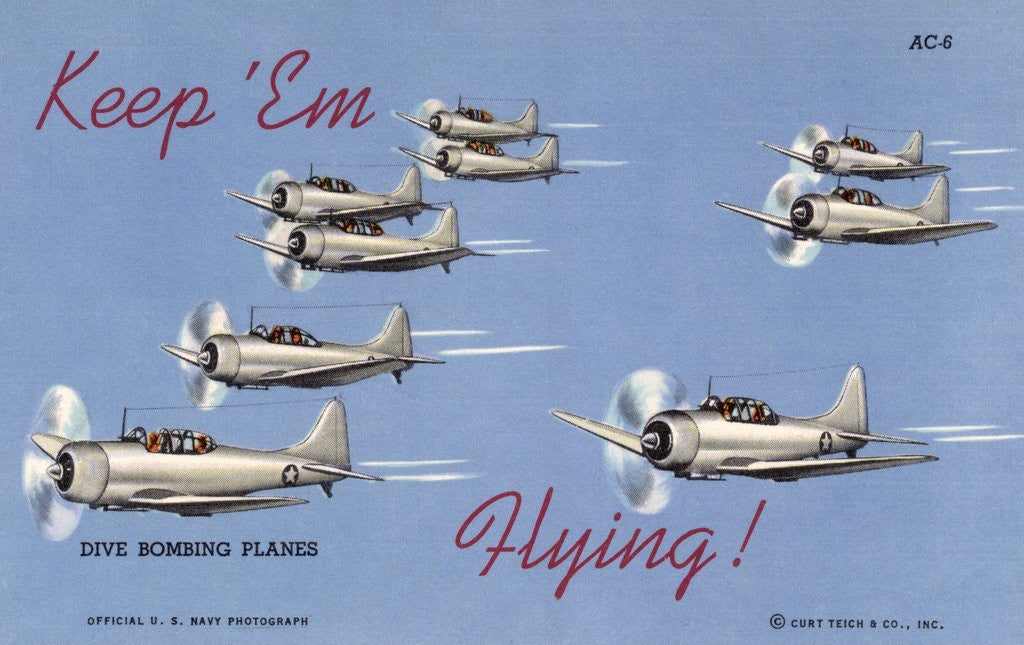 Detail of Dive Bombing Planes by Anonymous