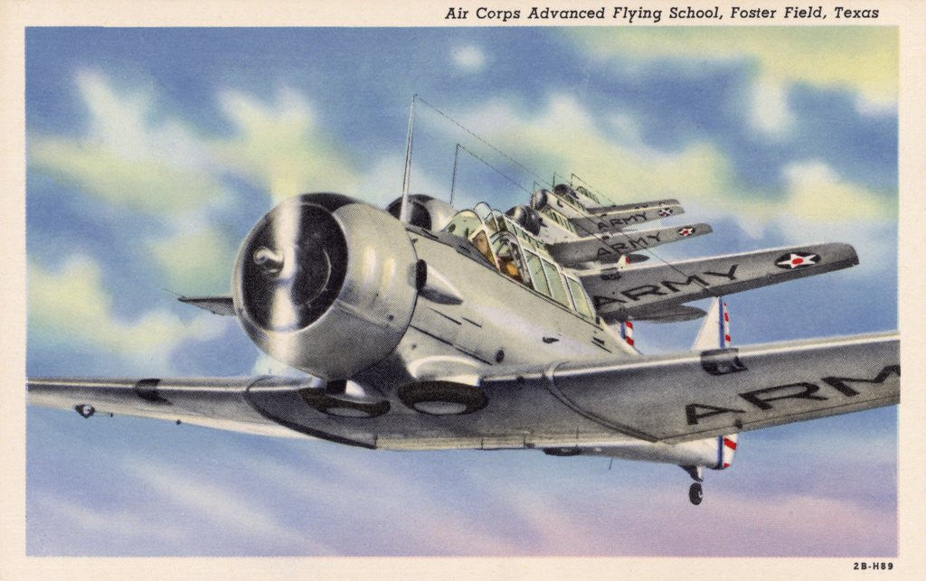 Detail of Trainer Planes on a Practice Flight by Anonymous