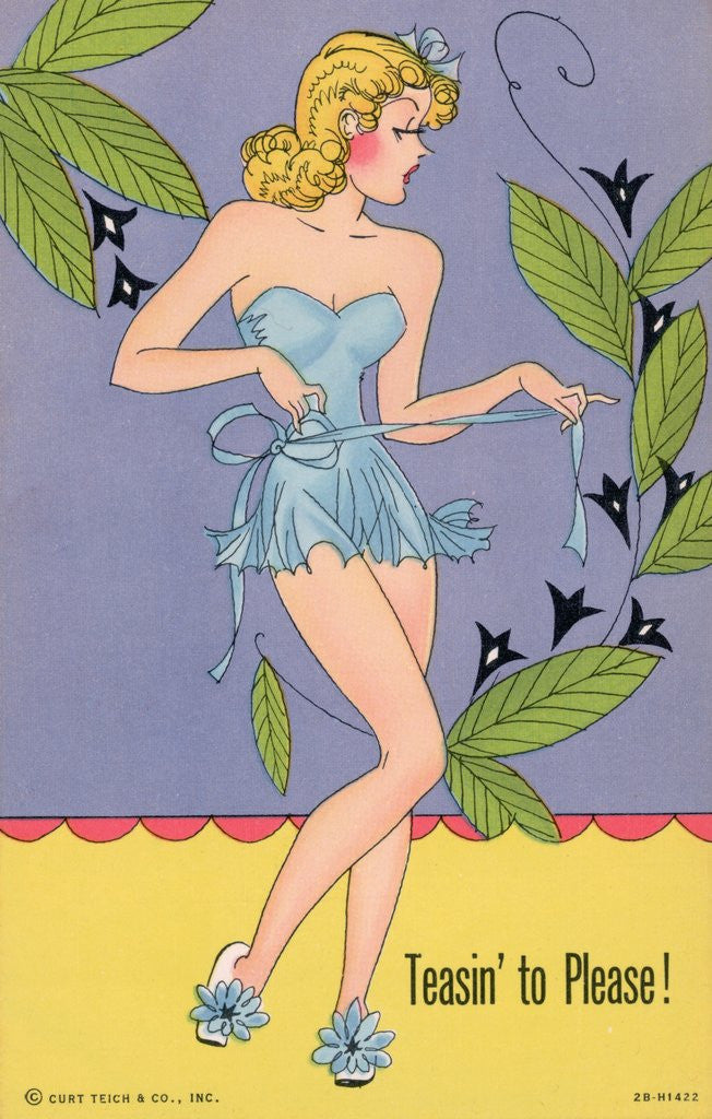 Detail of Drawing of Woman Wearing Short Dress by Anonymous
