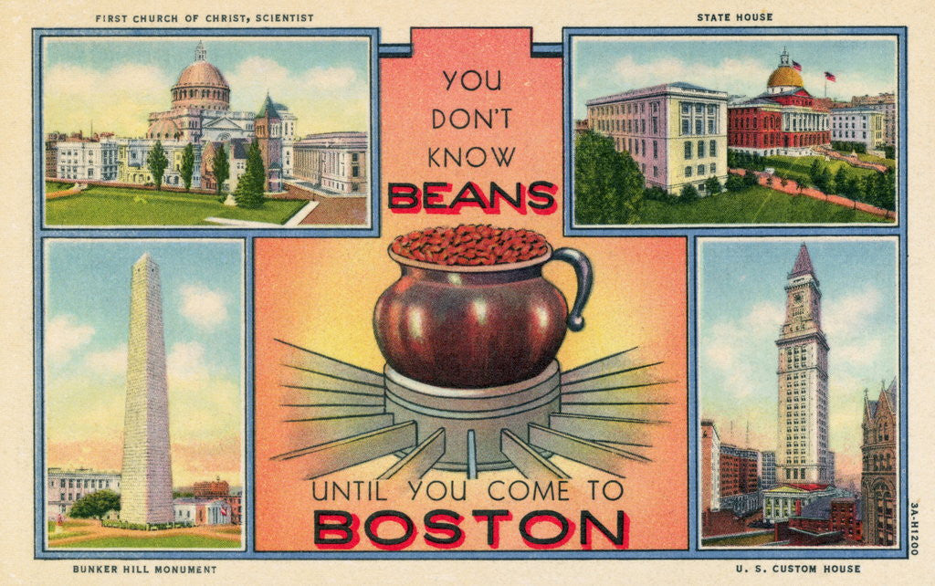 Detail of Tourist Promotion for Boston by Anonymous