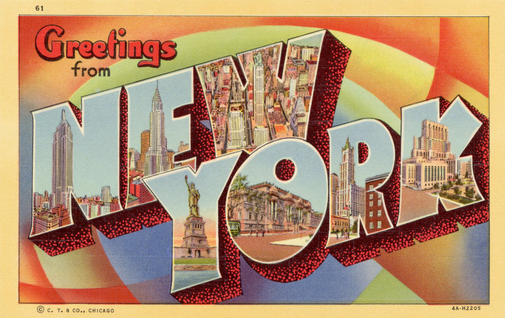 Detail of Greeting Card from New York by Anonymous