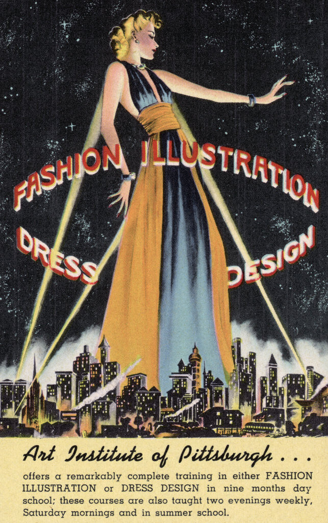 Detail of Advertisement for Art Institute by Anonymous