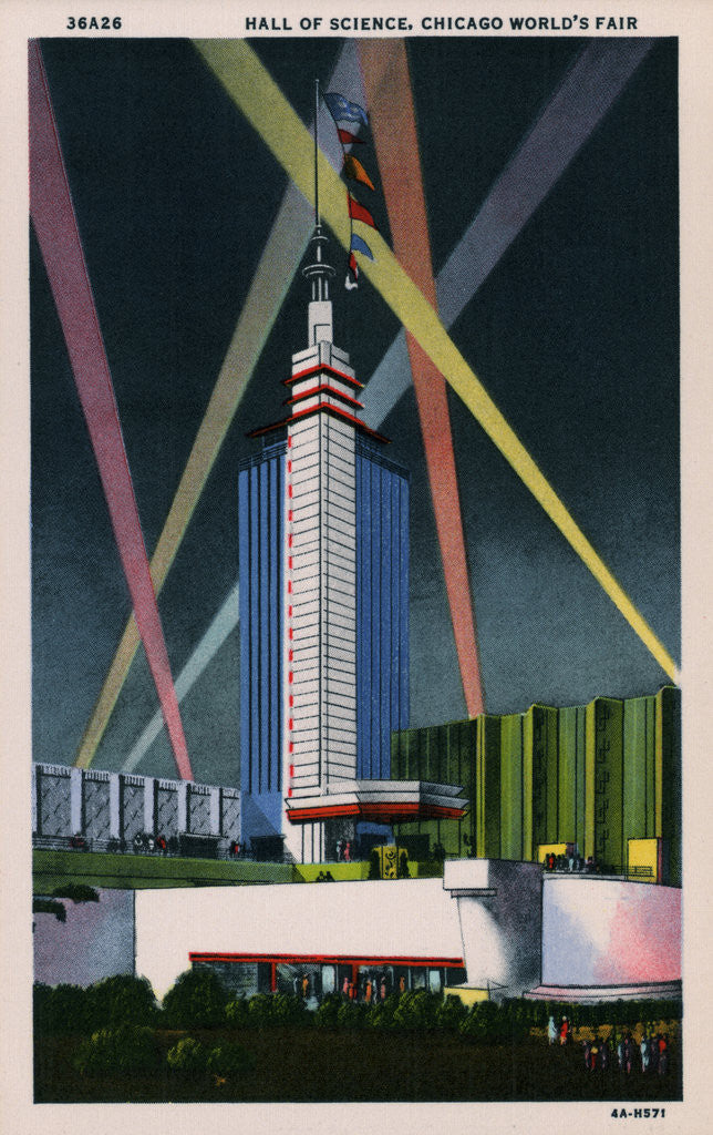 Detail of Hall of Science at Chicago World's Fair by Corbis