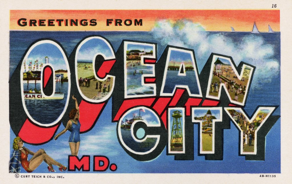 Detail of Greeting Card from Ocean City, Maryland by Anonymous