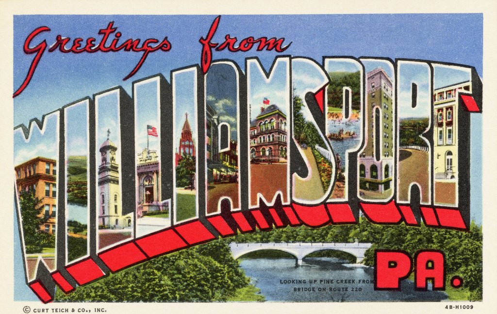 Detail of Greeting Card from Williamsport, Pennsylvania by Anonymous