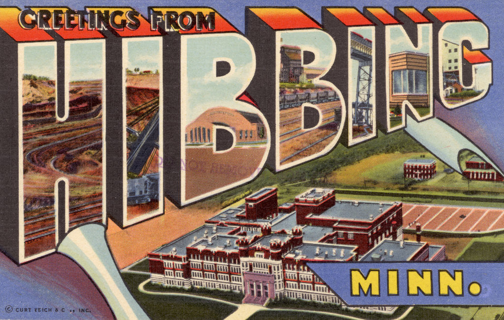 Detail of Greeting Card from Hibbing, Minnesota by Anonymous
