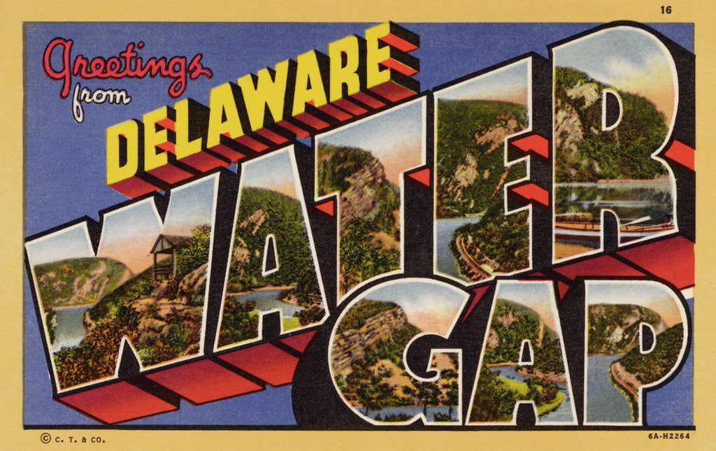Detail of Greeting Card from Delaware Water Gap by Anonymous