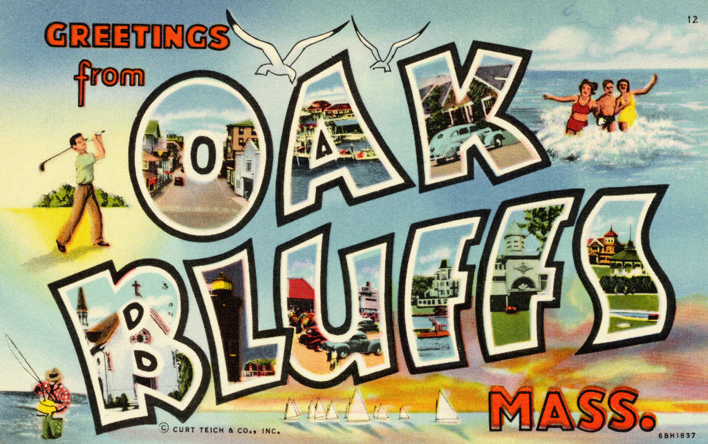 Detail of Greeting Card from Oak Bluffs, Massachusetts by Anonymous