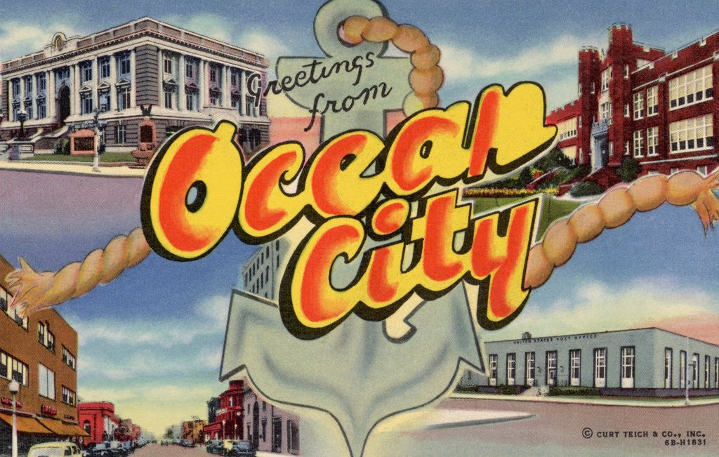 Detail of Greeting Card from Ocean City, New Jersey by Anonymous