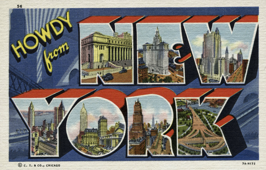 Detail of Greeting Card from New York by Anonymous