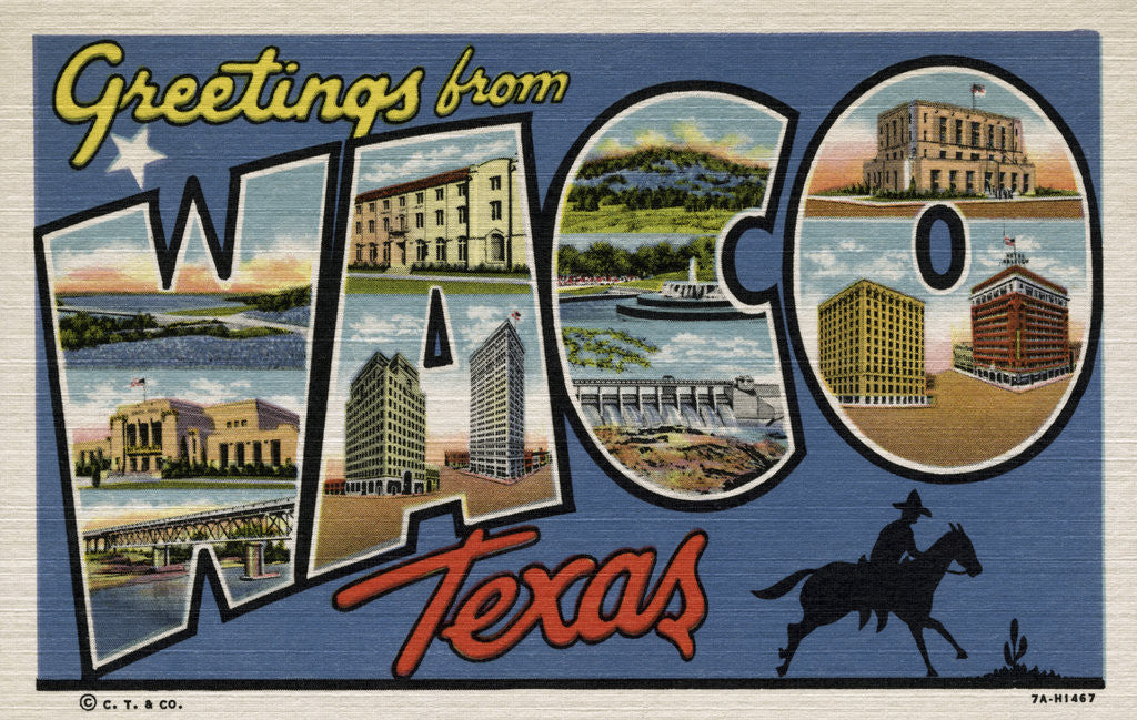 Detail of Greeting Card from Waco, Texas by Anonymous