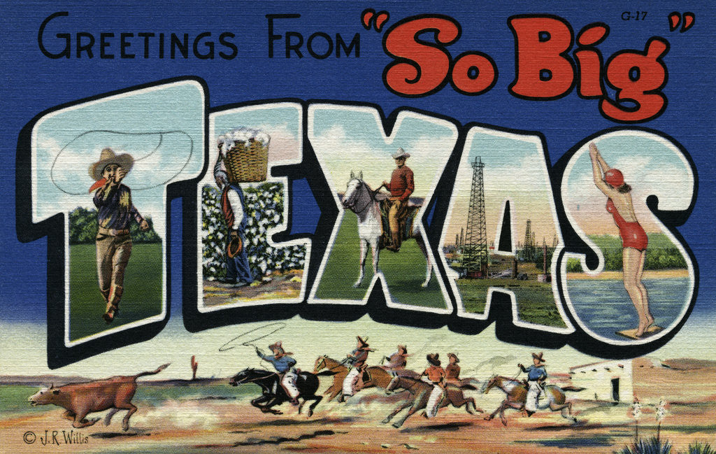 Detail of Greeting Card from Texas by Corbis