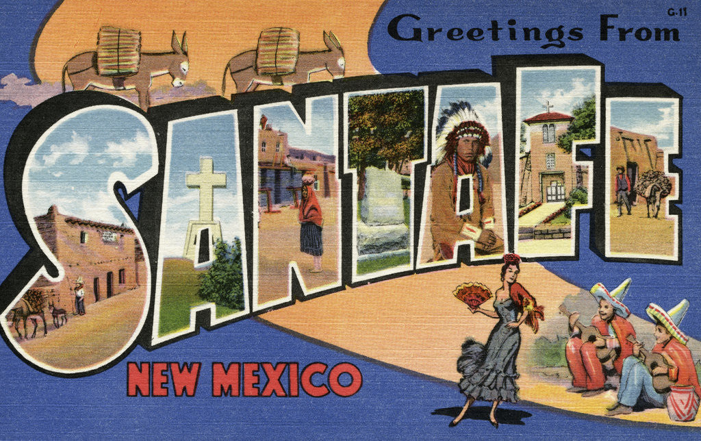 Detail of Greeting Card from Santa Fe, New Mexico by Anonymous