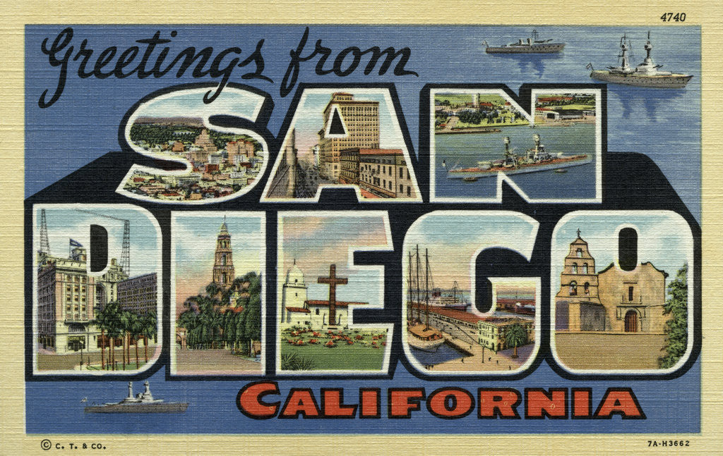 Detail of Greeting Card from San Diego, California by Anonymous
