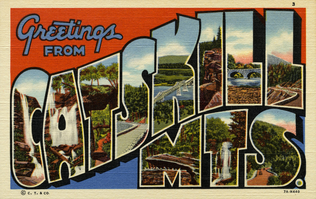 Detail of Greeting Card from Catskill Mountains by Anonymous