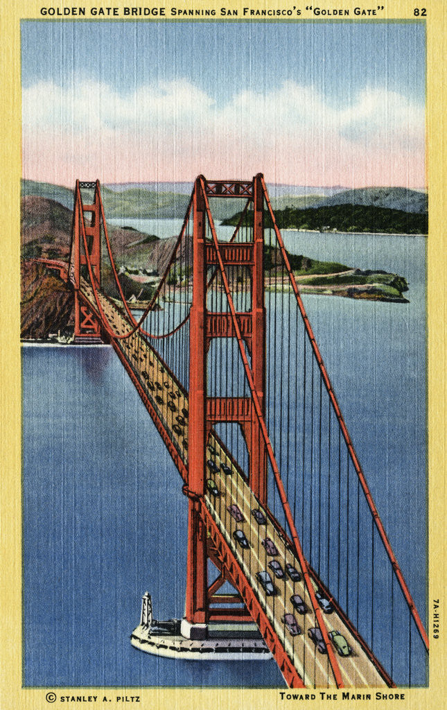 Detail of Golden Gate Bridge by Corbis
