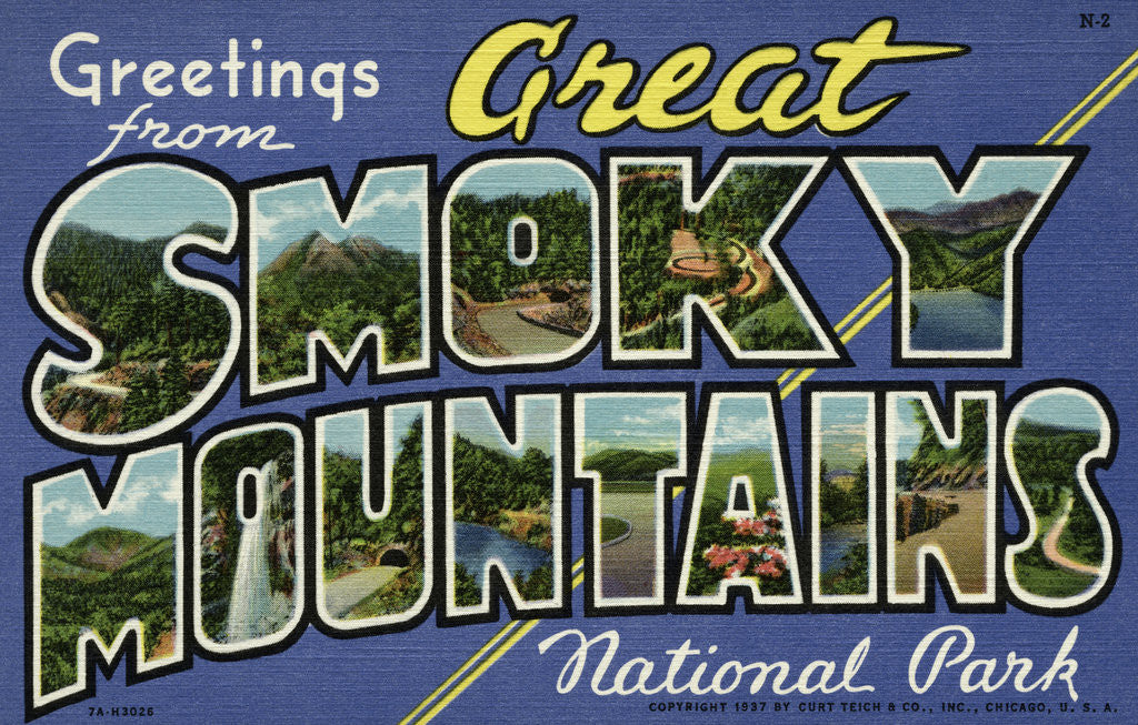 Detail of Greeting Card from Great Smoky Mountains National Park by Anonymous