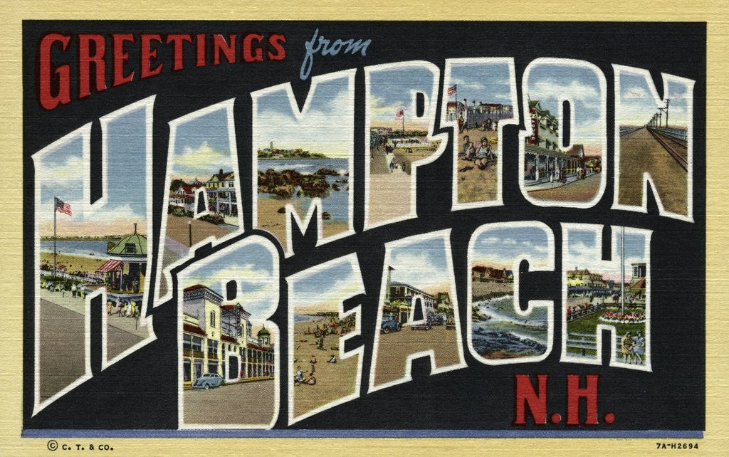 Detail of Greeting Card from Hampton Beach, New Hampshire by Anonymous