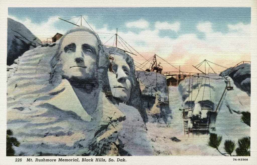 Detail of Mt. Rushmore Memorial Under Construction by Anonymous