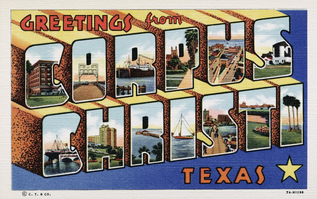 Detail of Greeting Card from Corpus Christ, Texas by Anonymous