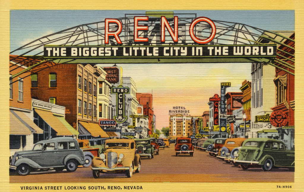 Detail of Welcome Sign on Virginia Street by Anonymous